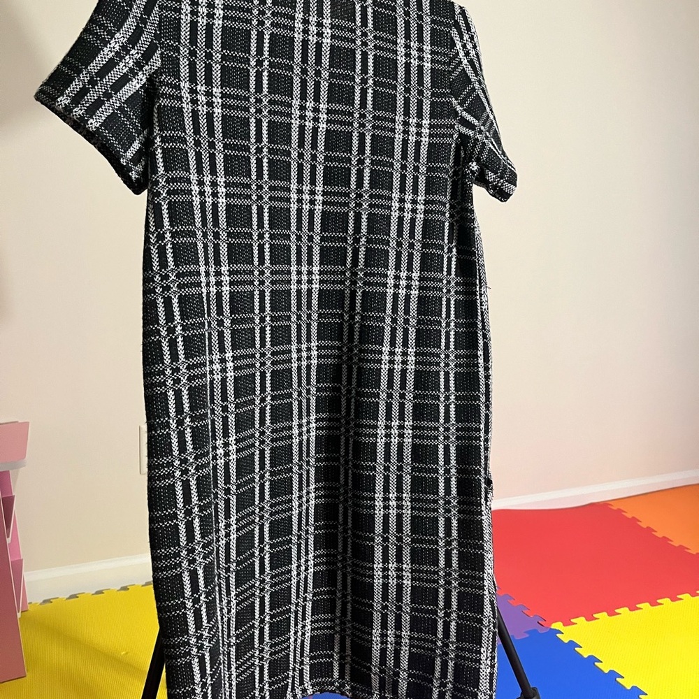 Zara white/black plaid dress